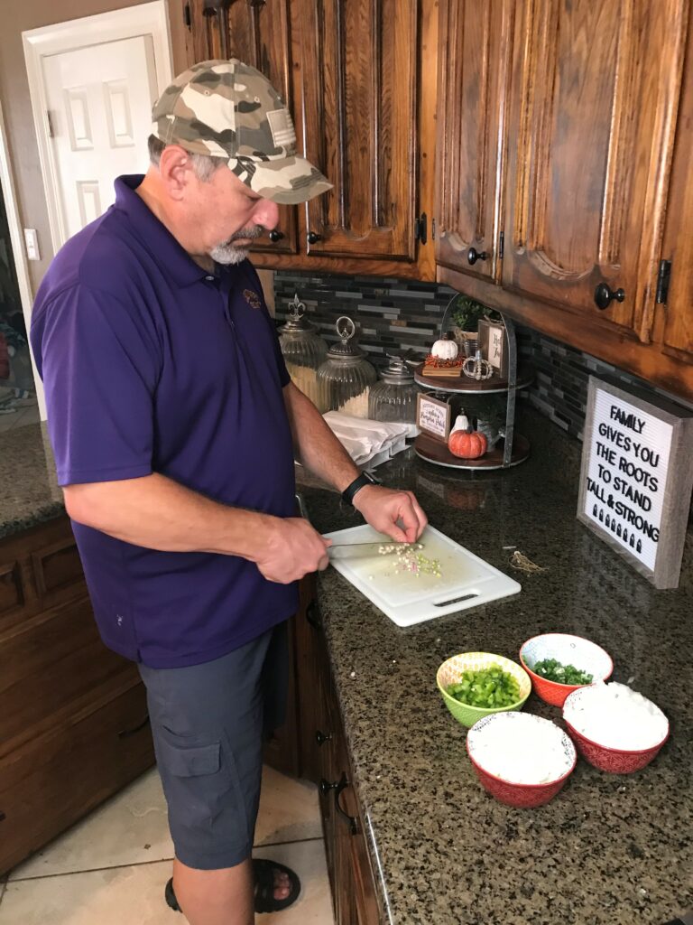 Cutting up Celery and Other Seasonings