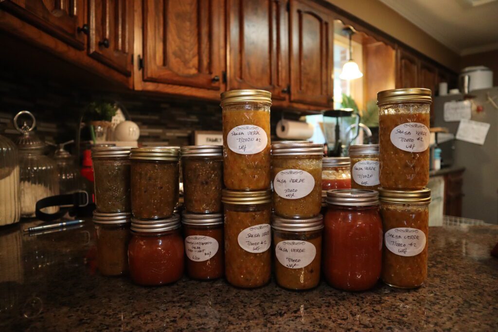 Canned Salsa Verde from the Garden