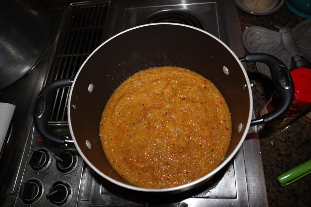 Salsa Verde on the stove