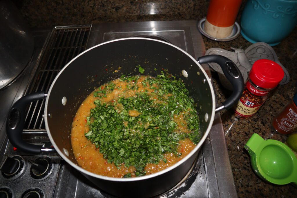 Salsa Verde with Cilantro added