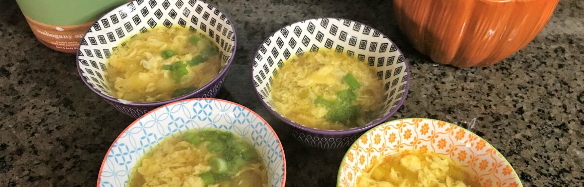 Egg Drop Soup with Sliced Green Onion