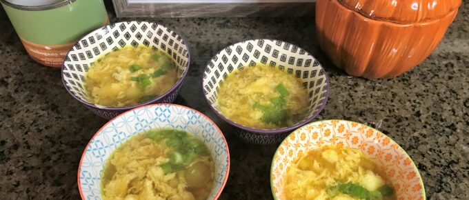 Egg Drop Soup with Sliced Green Onion