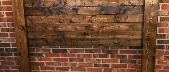 Finished DIY Rustic Headboard Build