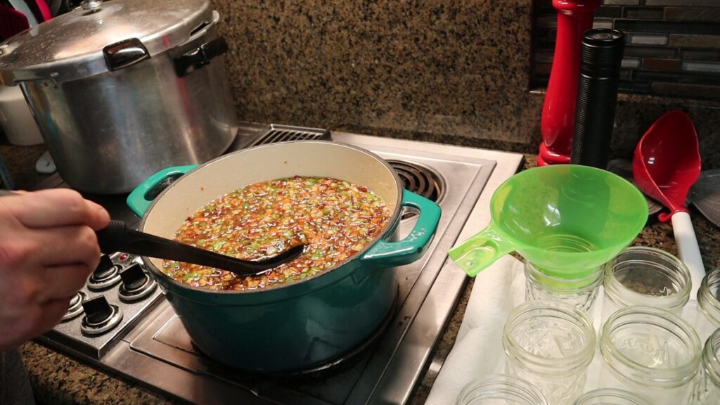 Cooking the Pepper Jelly