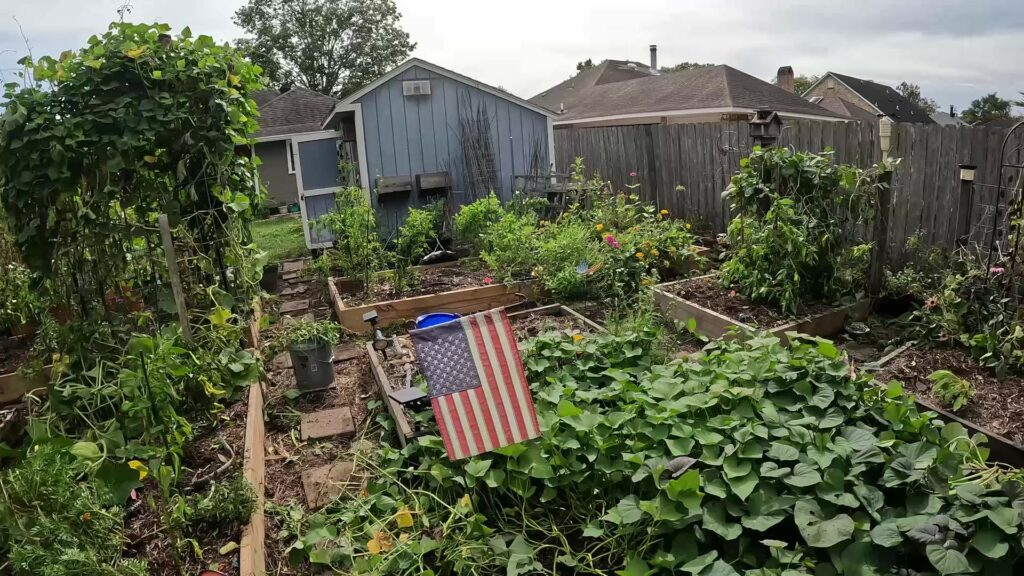 American Flag in the Garden