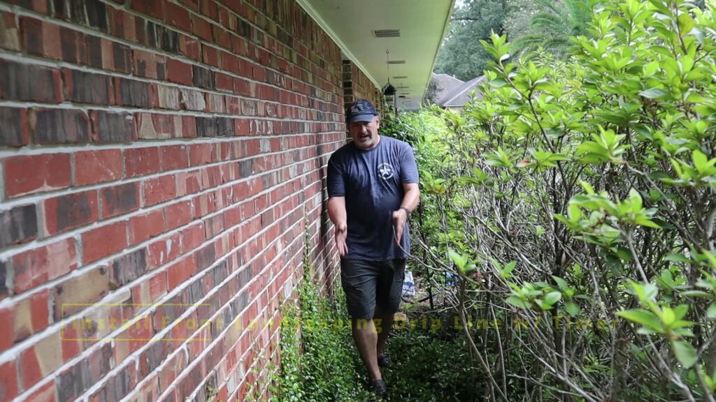 Running Tubing down the Side of the House to Water the Front Beds