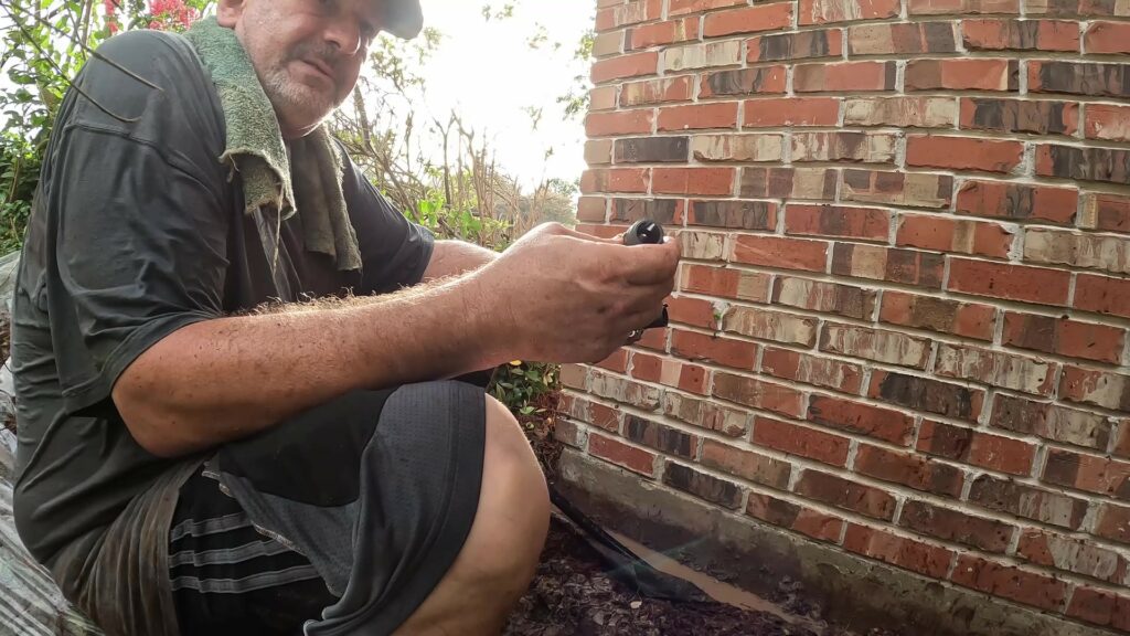 Running Tubing down the Side of the House to Water the Front Beds