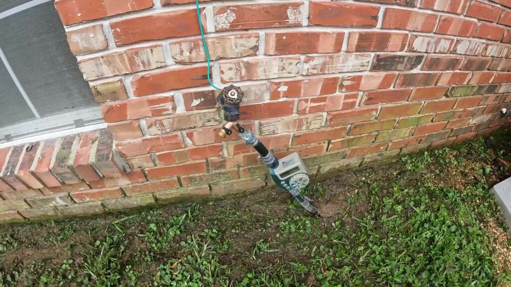 DIY Automatic Timer Watering System on Side of House