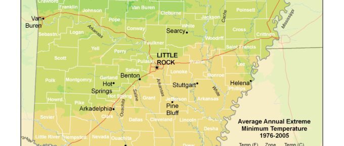 Arkansas USDA Plant Hardiness Zones